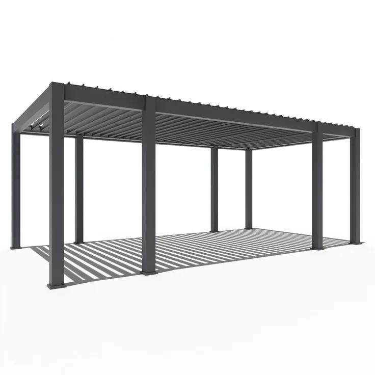 Weide Prestige Pergola | Aluminium Lamellendach | 3,6 x 6,57 M | Inkl. LED | Anthrazit
