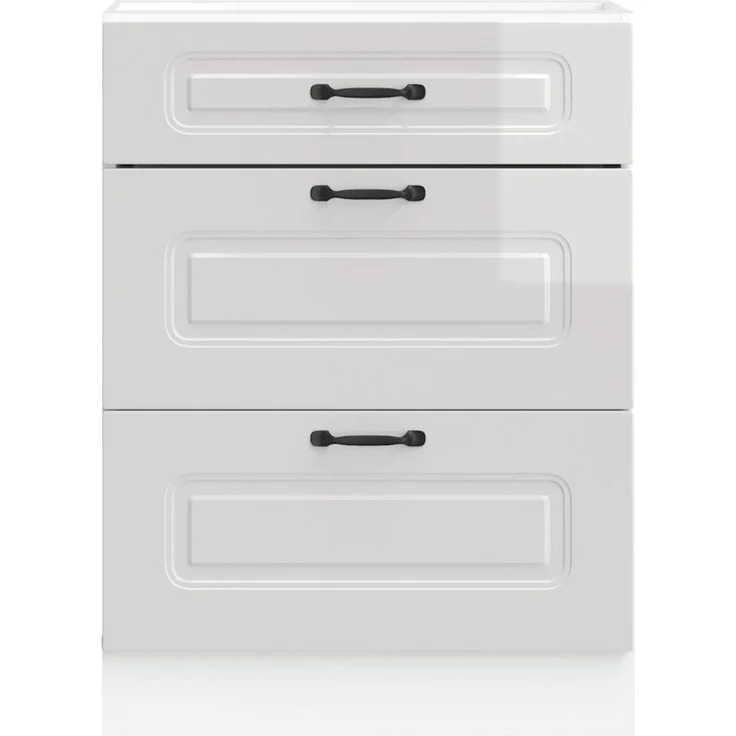 vidaXL Küchenunterschrank „Kalmar“ Hochglanz-Weiß Holzwerkstoff 854281 – Bild 4