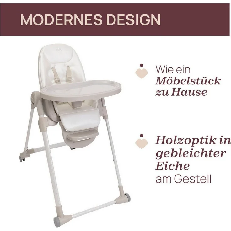 Chicco Polly Armonia Hochstuhl - Motherpearl Beige – Bild 2