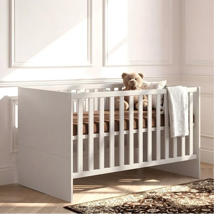 arthur berndt Babybett Premium Essentials, Made in Germany, Massivholz, inkl. Lattenrost – Bild 1