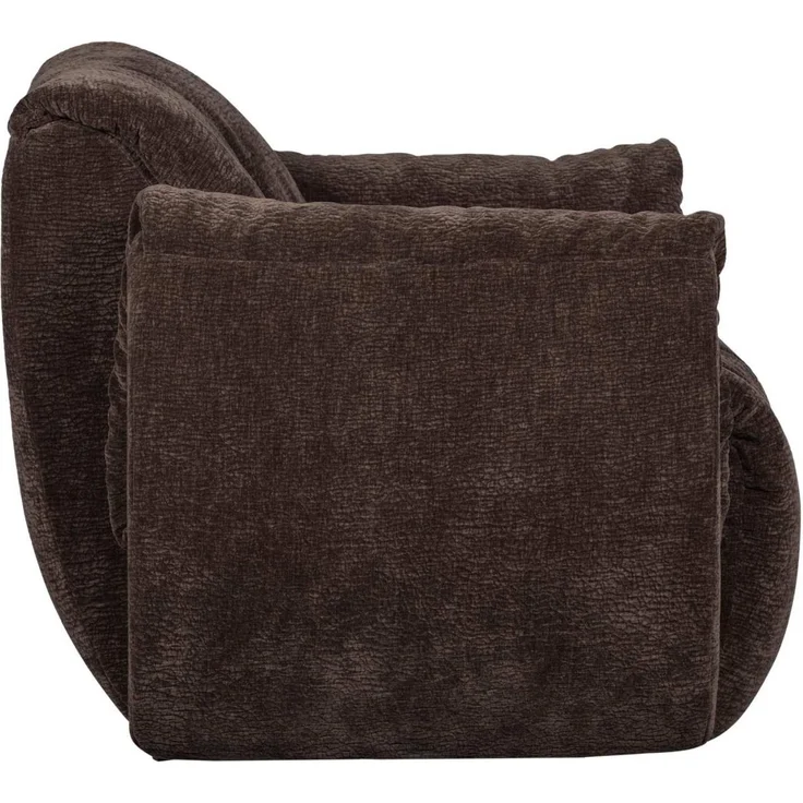 Drehsessel Baggy aus 3D-Chenille-Stoff, modernes Design, Dunkelbraun, bequeme Polsterung – Bild 3
