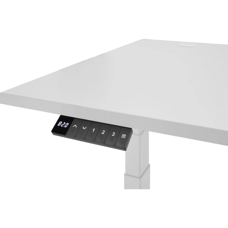 Eckschreibtisch >Ben< höhenverstellbar bis 117cm, weiss - 180x74/117x177cm (BxHxT) – Bild 7