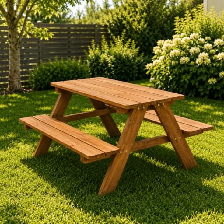 HAGO Garten-Kindersitzgruppe, Sitzset aus Tannenholz, robust und sicher mit abgerundeten Kanten, 1-tlg.