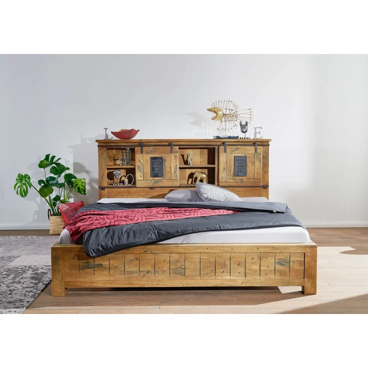 Bett Mango 180x200x105 natur lackiert RAILWAY #143 – Bild 4