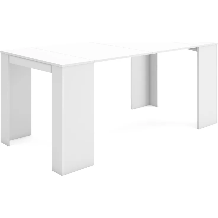 Skraut Home | Ausziehbarertisch | Multifunktionaler ausziehbarer | 180 | Für 8 Gäste | Esszimmertische | Moderner Stil | Weiß