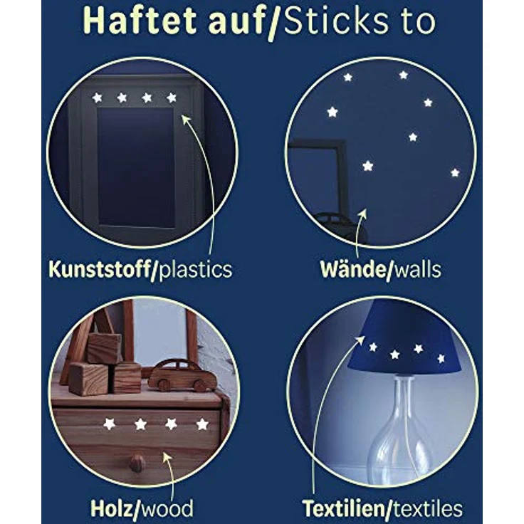 Leuchtsterne selbstklebend, 452 Leuchtsticker – extra helle Sternenhimmel Aufkleber, Leuchtsterne Kinderzimmer, Leuchtaufkleber – Bild 7
