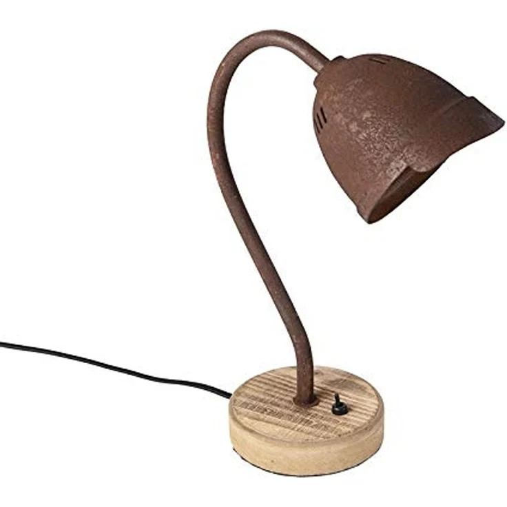 Qazqa Tischleuchte Rax, ohne Leuchtmittel, GU10, Rostbraun, Landhaus, Stahl, 1-flammig – Bild 1