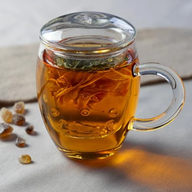 Creano Teeglas All in one, mit Glassieb & Henkel, Borosilikatglas, 3-teilig – Bild 8