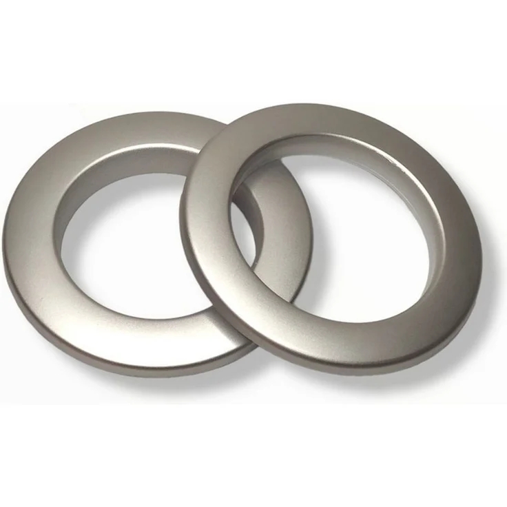 nodeko Stoffösen Gardinenösen, Vorhangringe, verstellbar - Stoffloch Ø 40 mm, passend für Gardinenstangen Ø 20 mm bis Ø 28 mm, (10 Stück), mit Rasterung - daher für Stoffe bis 4 mm Dicke verwendbar – Bild 3