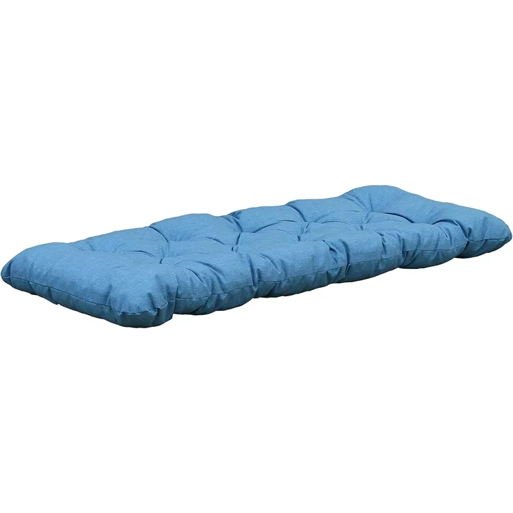 Ambientehome 2-Sitzer-Sitzkissen ca 120 x 50 x 8 cm, Blau/Grau