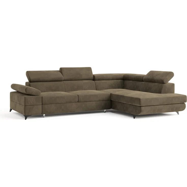 Masseno Ecksofa FAVIEN mit Schlaffunktion L-Form, Sofa mit Bettkasten – Bild 1