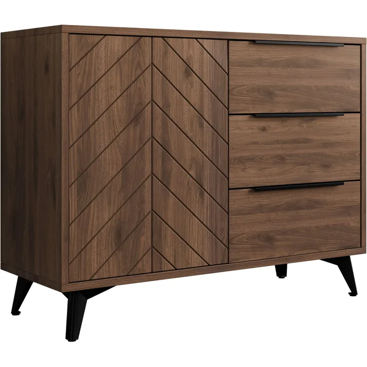 Kommode Xylix Bis 100 1D3SZ (Farbe: Nuss Okapi)