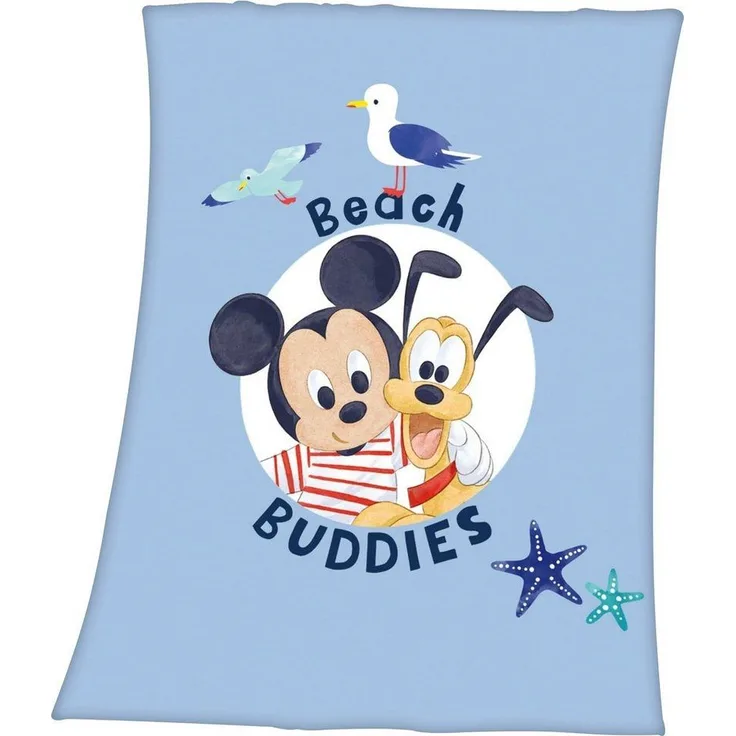 Babydecke Mickey Mouse, Disney, mit liebevollem Mickey Mouse Motiv, Kuscheldecke