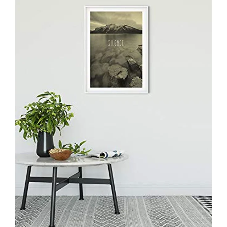 Komar Wandbild Word Lake Silence Sand, Premium-Poster 50 x 70 cm, fotorealistische Druckqualität, ohne Rahmen, ideale Dekoration für Wohnzimmer und Schlafzimmer – Bild 2