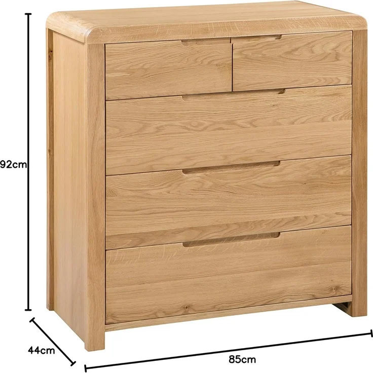 Julian Bowen Curve Kommode mit 3+2 Schubladen, Eiche – Bild 3