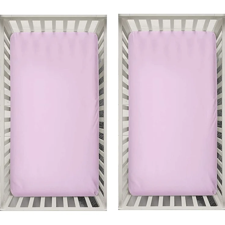DuDu N Girlie Dicke Baumwolle Reisebett Spannbettlaken, 65x95 cm, 2-teilig, pink