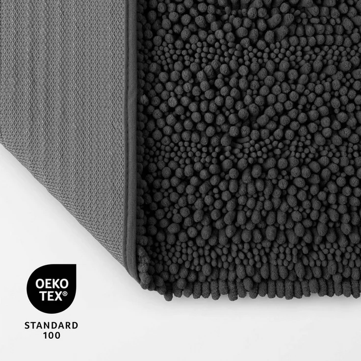 OTTO home Badematte Torrni, Höhe 22 mm, rutschhemmend beschichtet, fußbodenheizungsgeeignet, schnell trocknend, Polyester, rechteckig, Badteppich, getuftet, modern, Uni, antirutsch, flauschig, hochflor – Bild 3