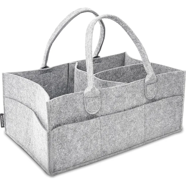 RUBBERNECK Premium Filz Wickeltasche M dunkelgrau Tasche Baby Uni Organizer