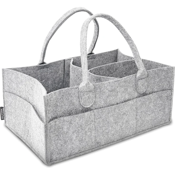RUBBERNECK Premium Filz Wickeltasche M dunkelgrau Tasche Baby Uni Organizer – Bild 1