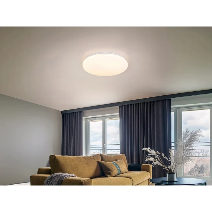 LED Deckenleuchte CETUS flach mit Fernbedienung, dimmbar, RGB, Weiß, Ø 48,5cm – Bild 6