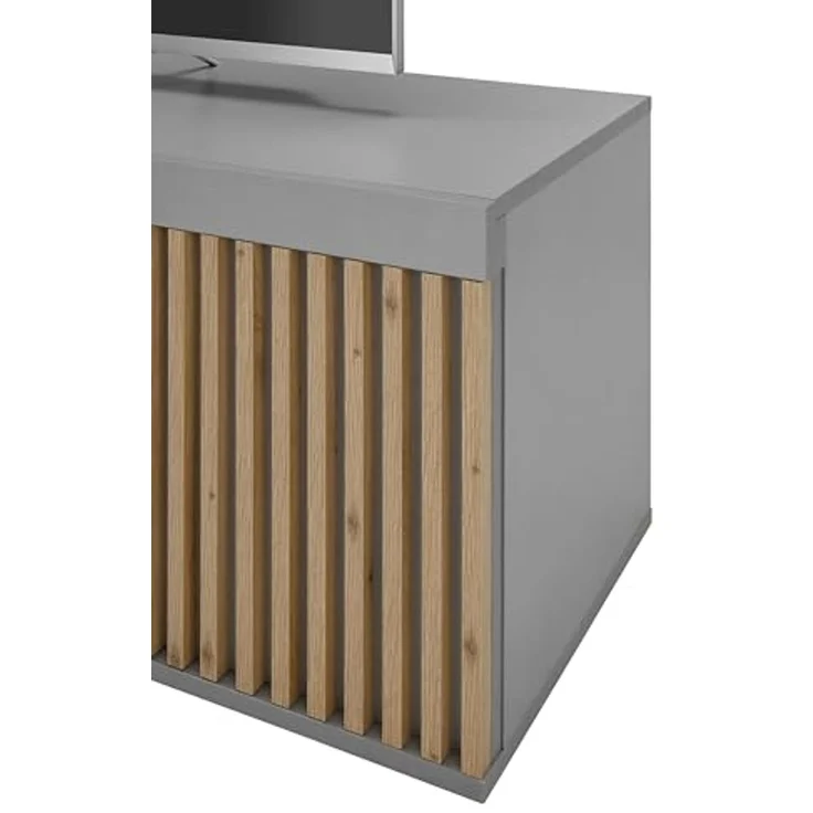 Jasper TV-Lowboard in Grau, Artisan Eiche Optik - Moderner TV Schrank mit viel Stauraum für Ihr Wohnzimmer - 150 x 40 x 40 cm (B/H/T) – Bild 4