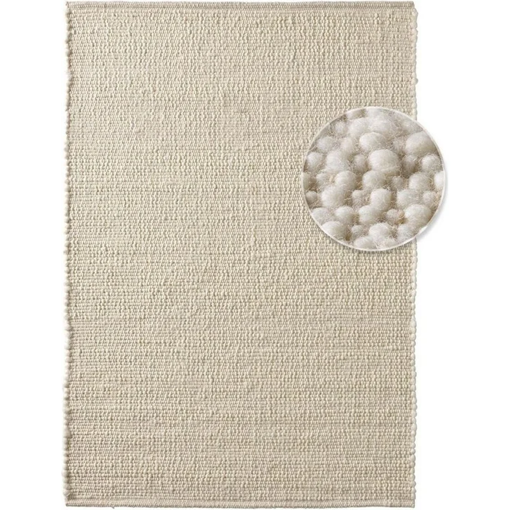 TaraCarpet Wollteppich TaraCarpet Handwebteppich Malmoe Fashion, rechteckig, Höhe: 10 mm, Handgewebter Teppich weiß Wohnzimmer Schlafzimmer Esszimmer 070X130 – Bild 1