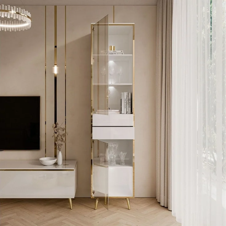 Lookway Glasvitrine AURORA mit LED-Beleuchtung Breite: 45 cm – Bild 3