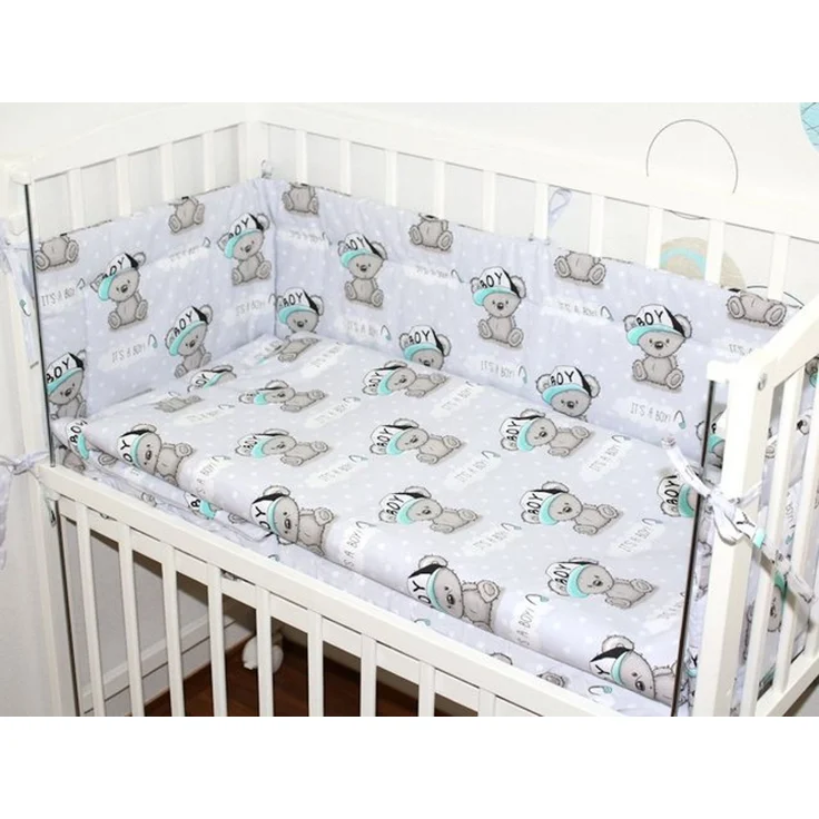 Primawela Beistellbett Baby Bettwäsche für Beistellbett mit Nestchen Spannbettlaken 6 teilig – Bild 2