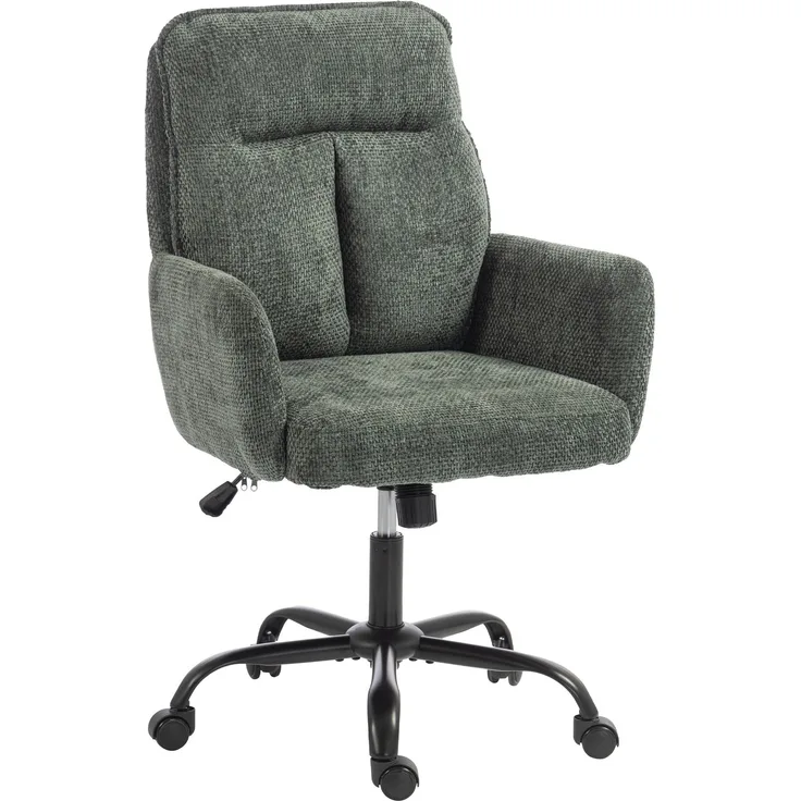MELAYR, Homeoffice-Schreibtischstuhl, Computerstuhl mit breiter Sitzfläche, 72 x 67 x 103 cm, Dunkelgrün