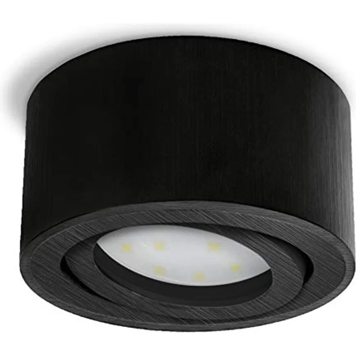 SSC-LUXon CELI-1B LED Aufbauspot dimmbar, 3CCT einstellbare Farbtemperatur, rund schwarz schwenkbar, 230V, 6Watt – Bild 2