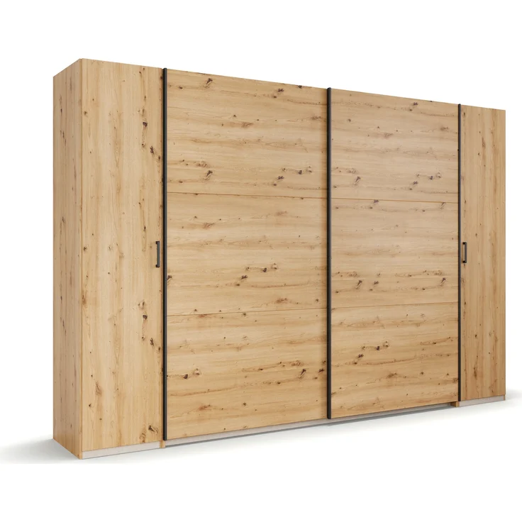 rauch Kleiderschrank, Dreh- und Schwebetürenschrank KRONACH, 4-türig, Eiche Artisan, 311 x 210 x 59 cm – Bild 3