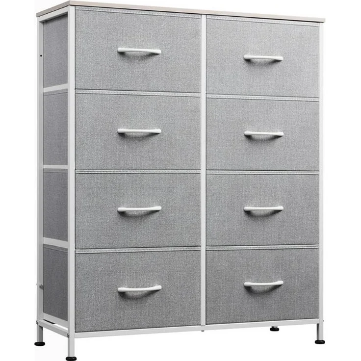 WLIVE Kommode mit 8 Schubladen, Schubladenkommode aus Holz und Metall (30 x 80,5 x 98 cm Kommode Schlafzimmer Wohnzimmer Flur), Schmaler Schrank mit viel Stauraum, Modern & Stabil – Bild 4