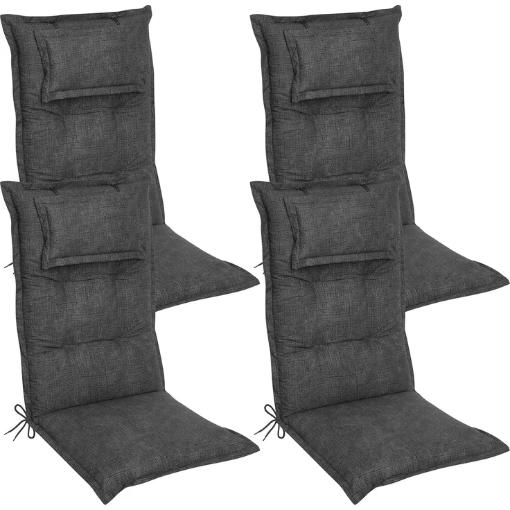 DILUMA Hochlehnerauflage Hochlehner Auflage Florence mit Kopfpolster 120x50x8 cm, (4 St)