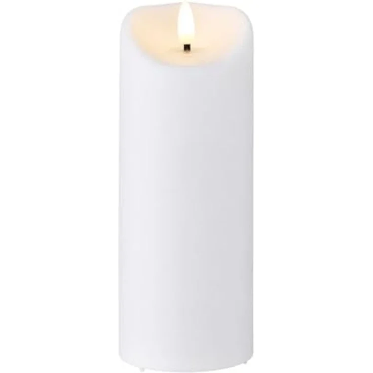 Große LED Outdoor-Kerze ,Flamme', Batterie und Timer, flackernd, warmweiß, 18cm – Bild 1