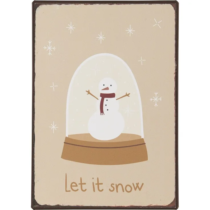 Ib Laursen - Wandschild Metallschild Schild "Let It Snow" Weihnachten 70203-00