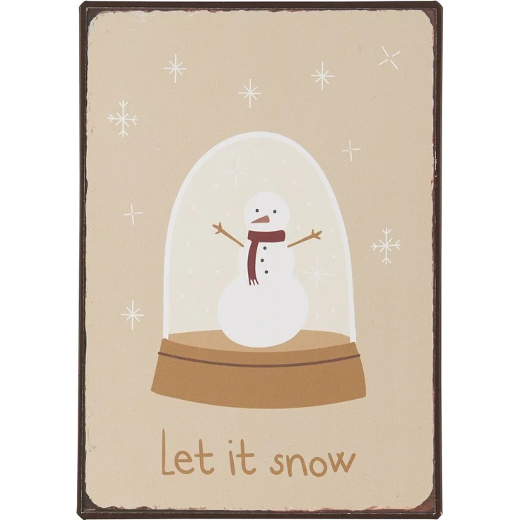 Ib Laursen - Wandschild Metallschild Schild "Let It Snow" Weihnachten 70203-00