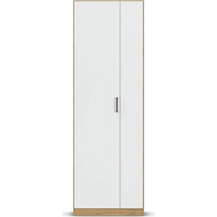 rauch Allrounder, Garderobenschrank, Mehrzweckschrank, 2-türig, mit 4 Einlegeböden, Farbe Weiß/Eiche Artisan, BxHxT 69x210x41cm – Bild 2