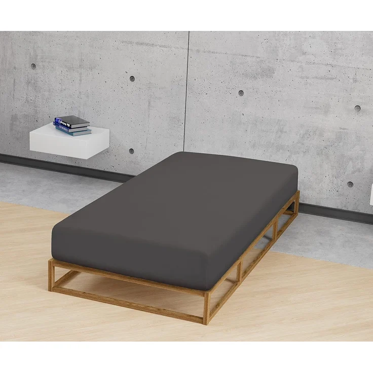 Biberna Jersey-Spannbetttuch, 100 % Baumwolle, Titanium, 1x 90x190 cm - 100x200 cm – Bild 5