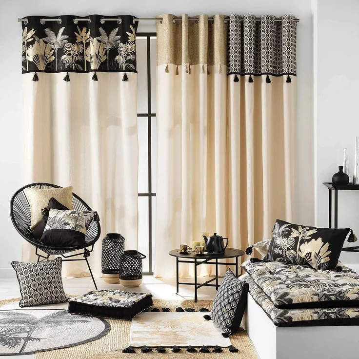 U10 Gardine mit Öesen SULTAN, Beige, 140x240 cm – Bild 5