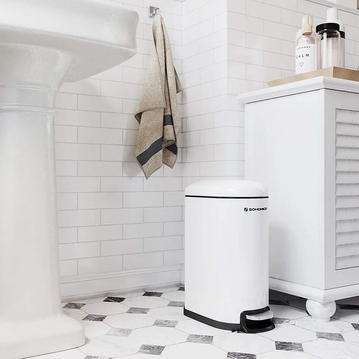 Songmics Kosmetikeimer, Mülleimer, Abfalleimer, 10 Liter – Bild 2