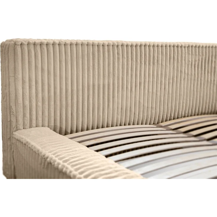 Polsterbett Doppelbett TULSA 180x200cm in Stoff Vito Beige – Bild 5