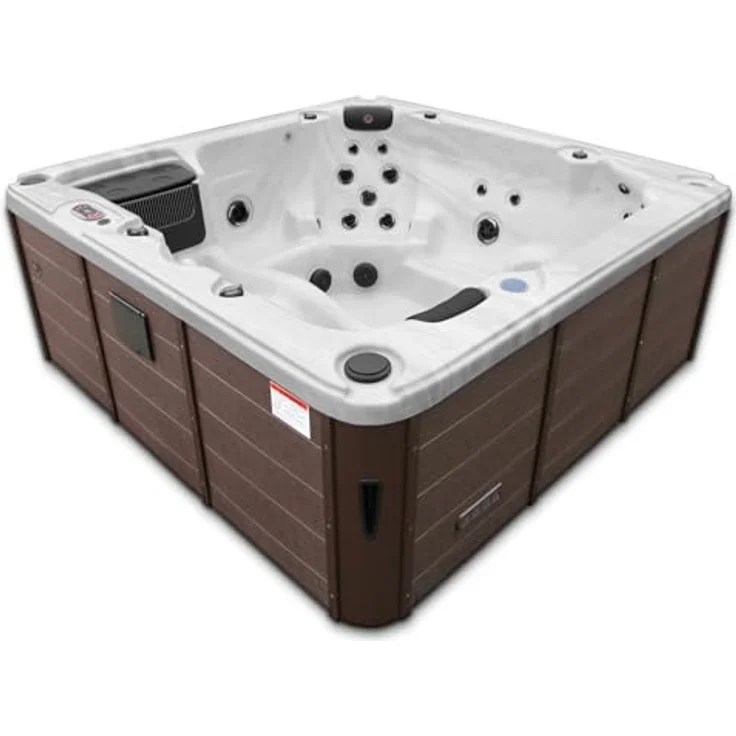 Canadian Spa Company Thunder Bay 6-Personen Whirlpool, mit 44 Massagedüsen, LED-Beleuchtung, Wasserfall und Bluetooth-Musiksystem – Bild 2
