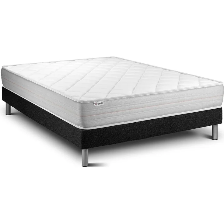 Matratzenset VITALMEMO 140 x 220 cm Bettrahmen Kit schwarz – Bild 1