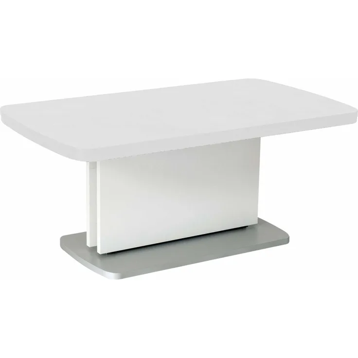 Couchtisch höhenverstellbar und ausziehbar Clovis 110x53x63 Weiß
