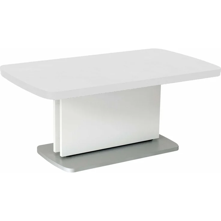 Couchtisch höhenverstellbar und ausziehbar Clovis 110x53x63 Weiß