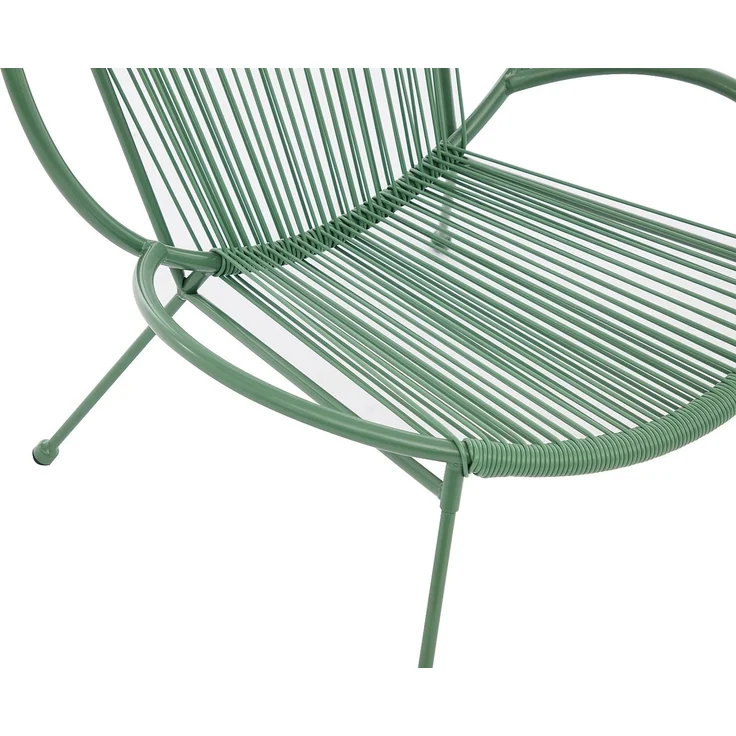MYLIA - NIKAO - Gartensessel - Metall - Khaki - 69 x 73 x 76 cm – Bild 6
