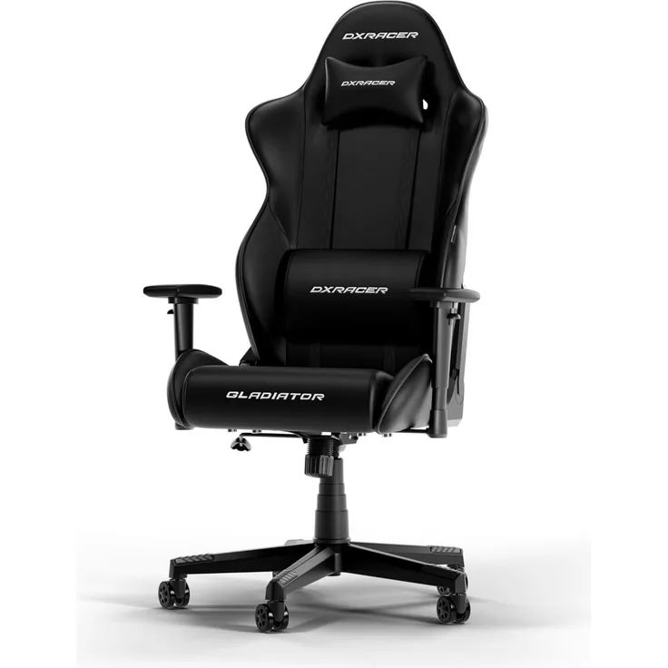 DXRacer GLADIATOR L Schwarz PVC Leder das Orginal Gaming Stuhl