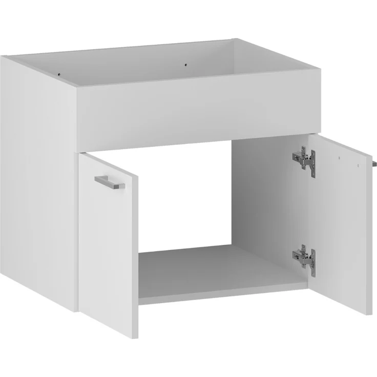 Badplaats Waschbeckenunterschrank Colorado 60x46 cm Weiß Matt - Hängender Badezimmerschrank mit 2 Schubladen – Bild 5
