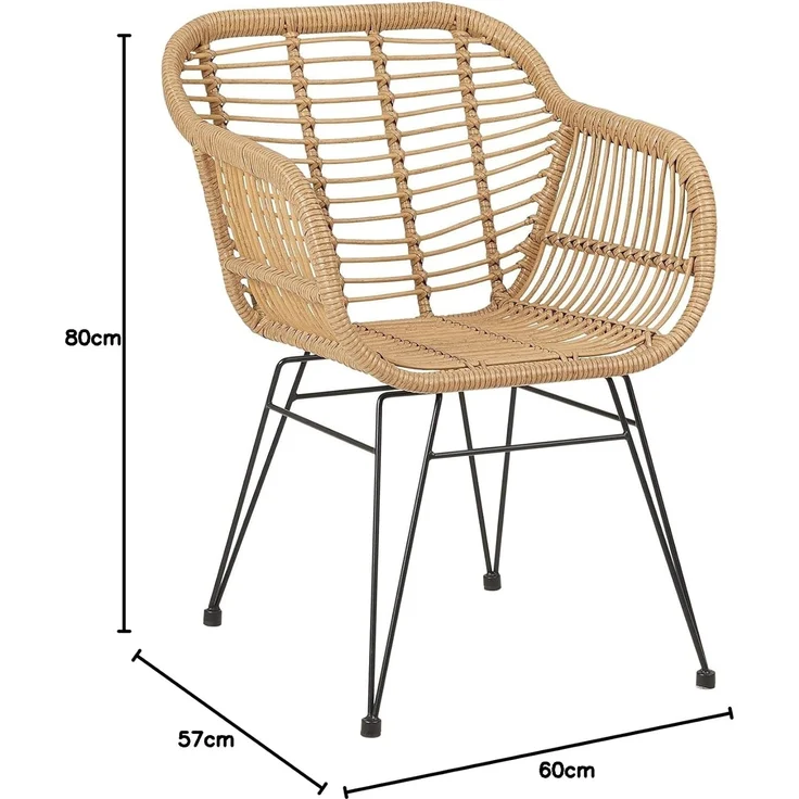 IDIMEX Esszimmerstuhl PARAMO, Esszimmerstuhl Gartenstuhl Küchenstuhl Korbstuhl Polyrattan mit Sitzki – Bild 3