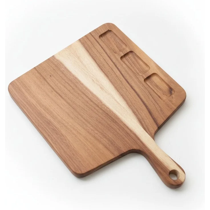 Teakholz Schneidbrett YANNY 44cm x 34cm x2,5cm – Bild 2